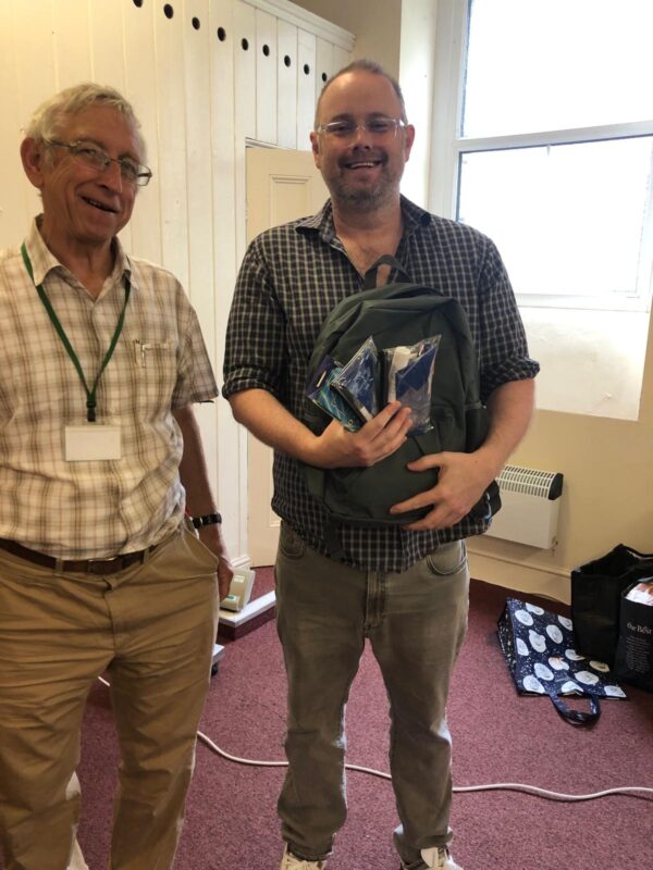 Simon and friends with their foodbank donations